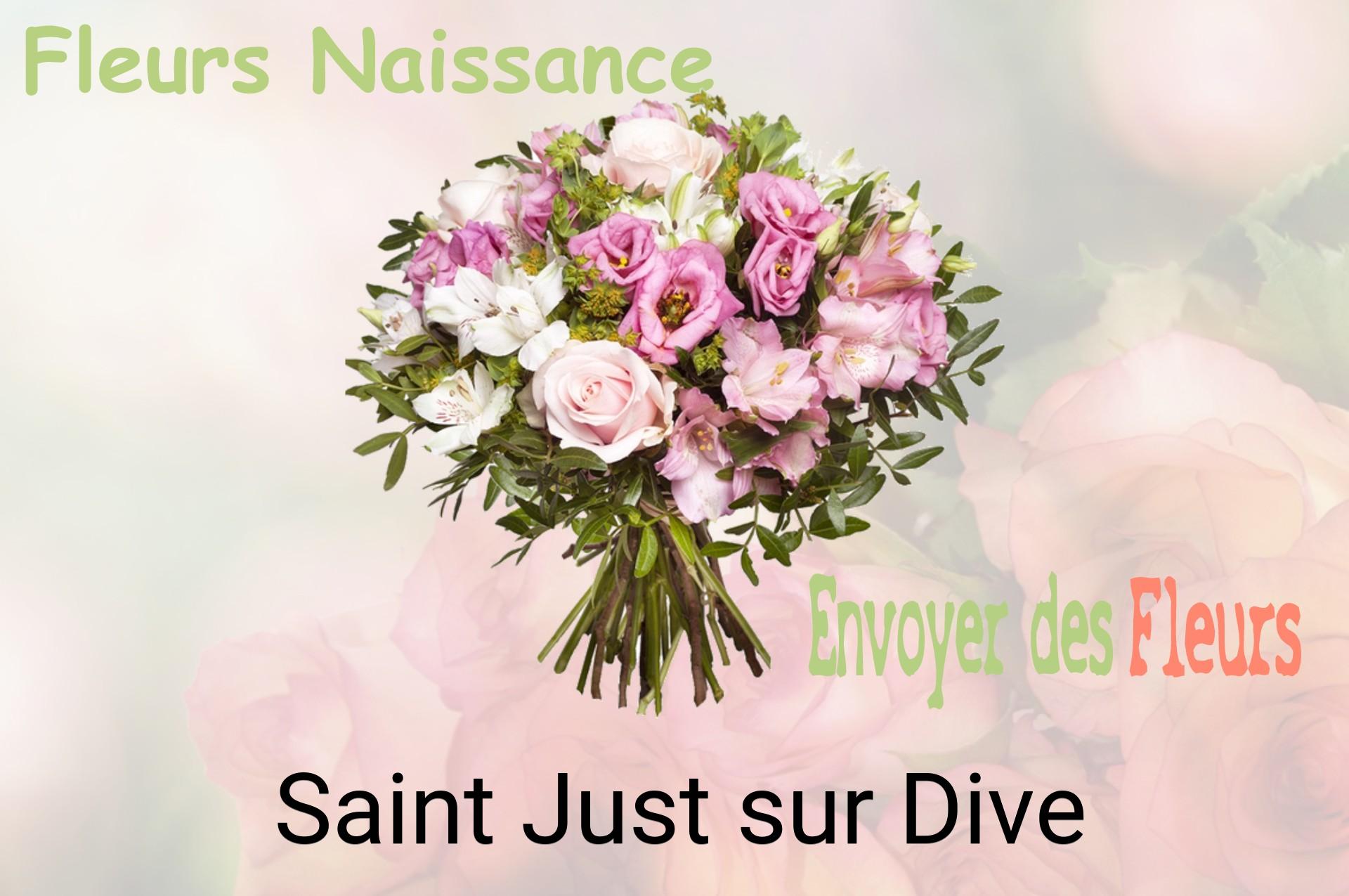 Bouquet de fleurs de naissance livré à Saint-Just-sur-Dive