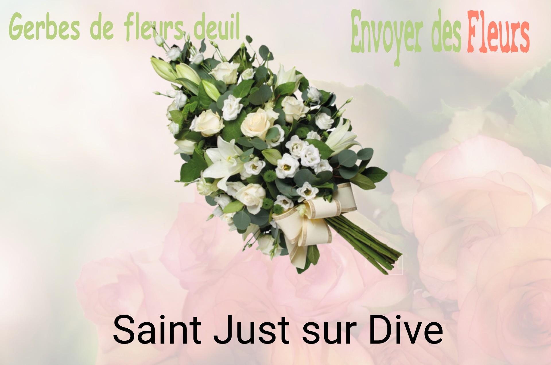 Gerbe de fleurs de deuil livrée à Saint-Just-sur-Dive